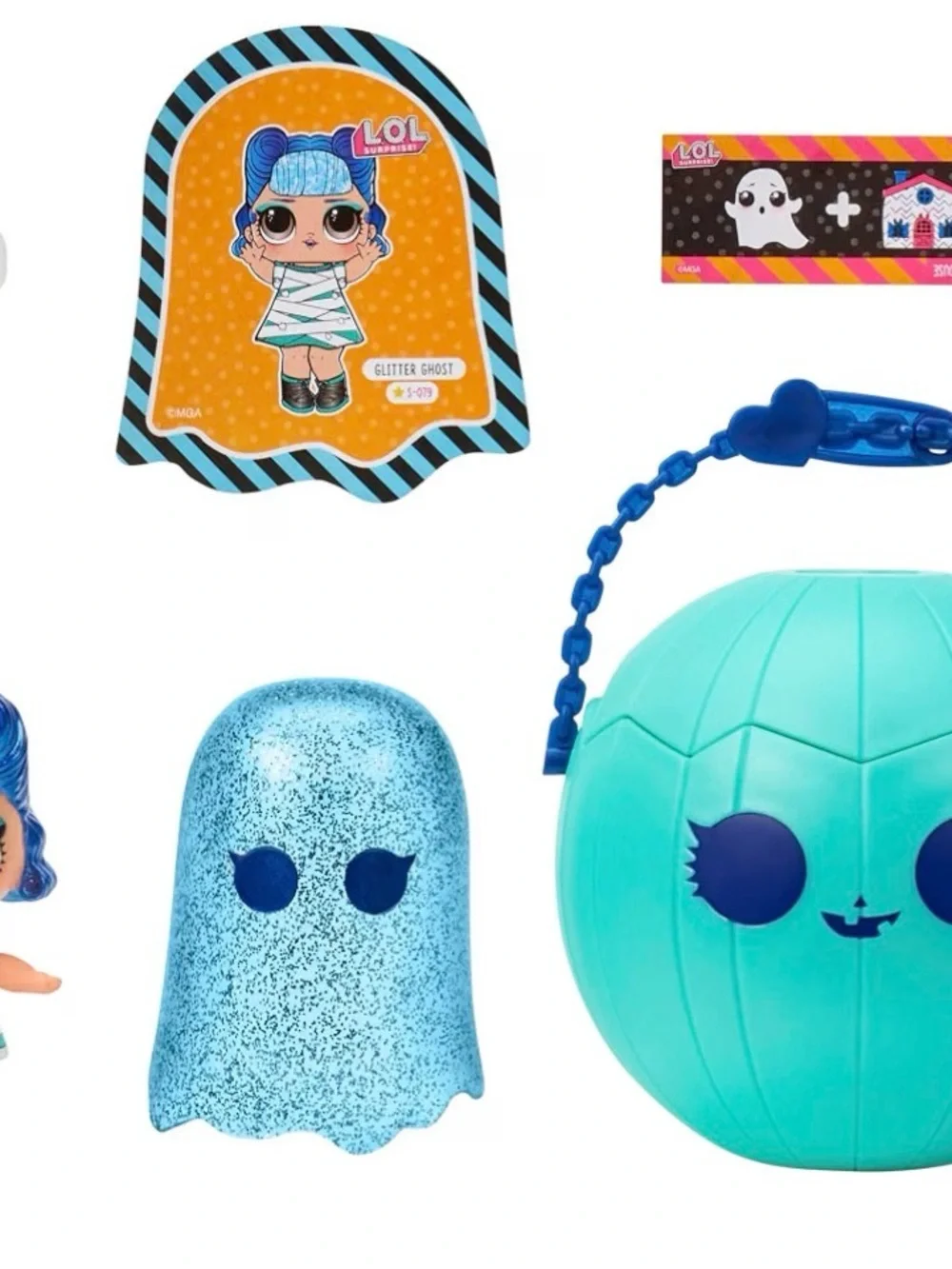 NWT L.O.L. Surprise! Spooky Party Tots Glitter Ghost & Pumpkin Pretty Set of 2